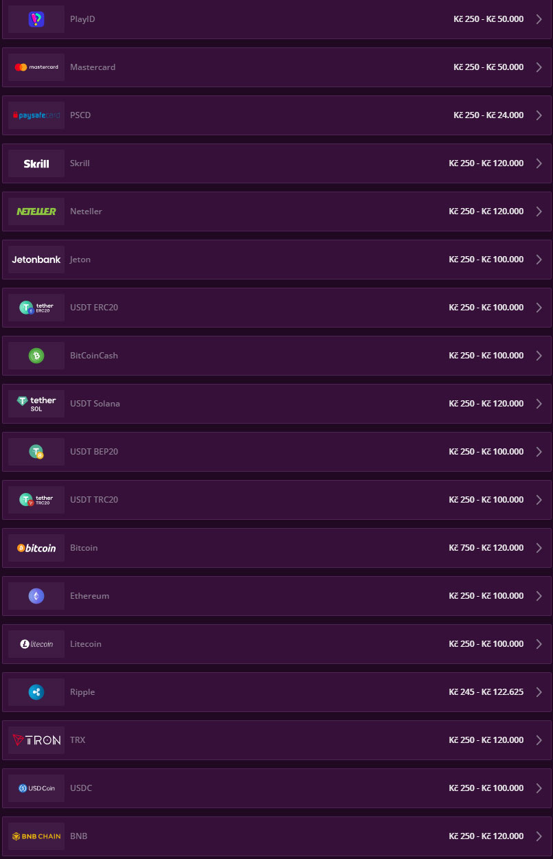 Malina Casino Payments