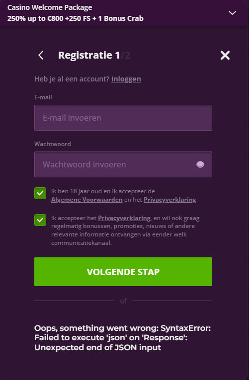 Malina Casino Register