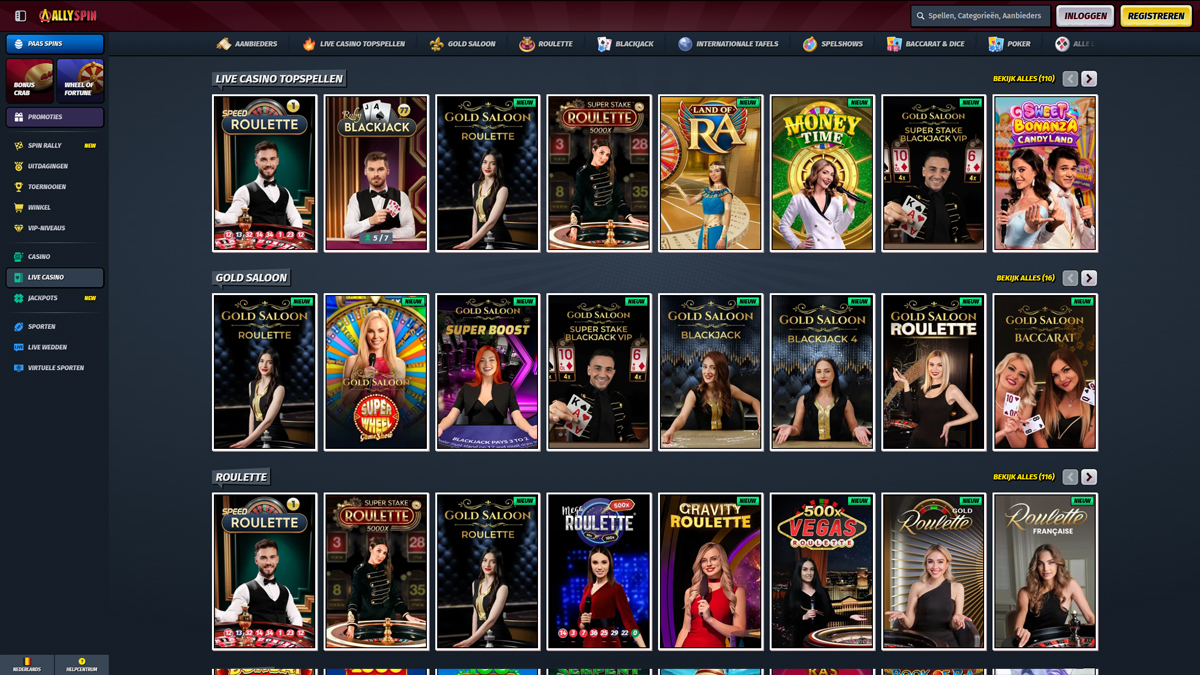 AllySpin Casino BE Live-Casino