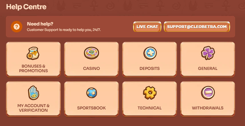 Cleobetra Casino BE Help-Centre
