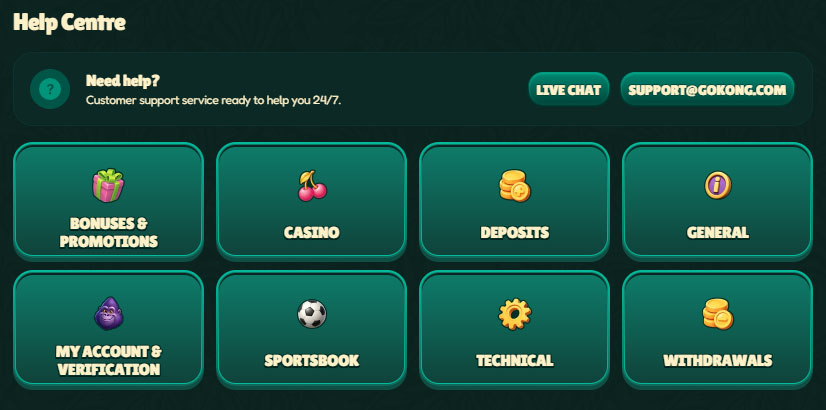 GoKong Casino BE Help-Centre