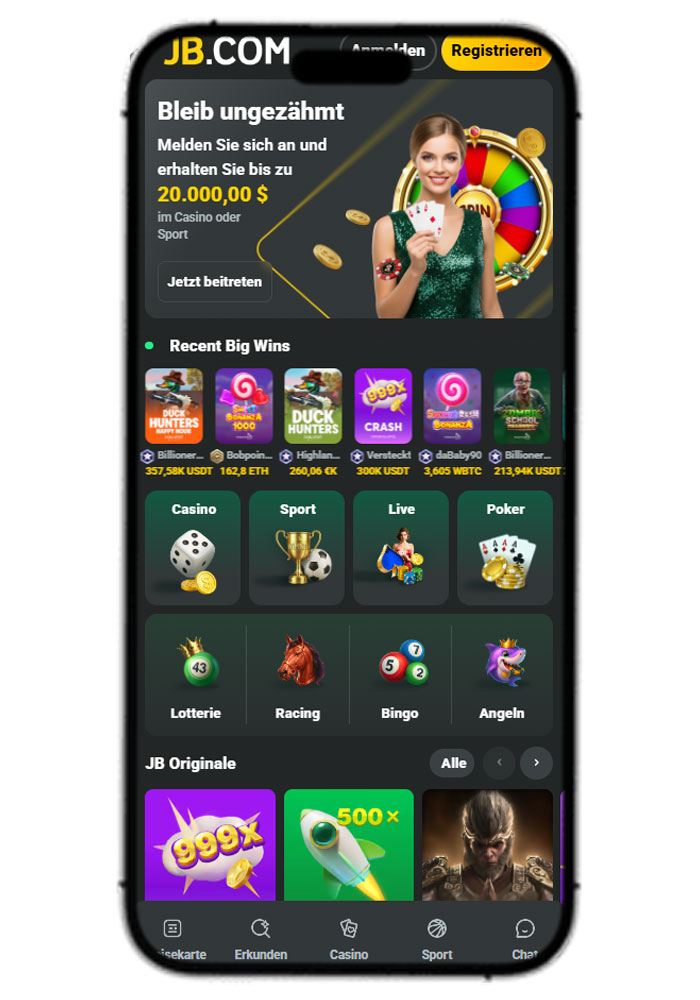 JB Casino BE Mobile