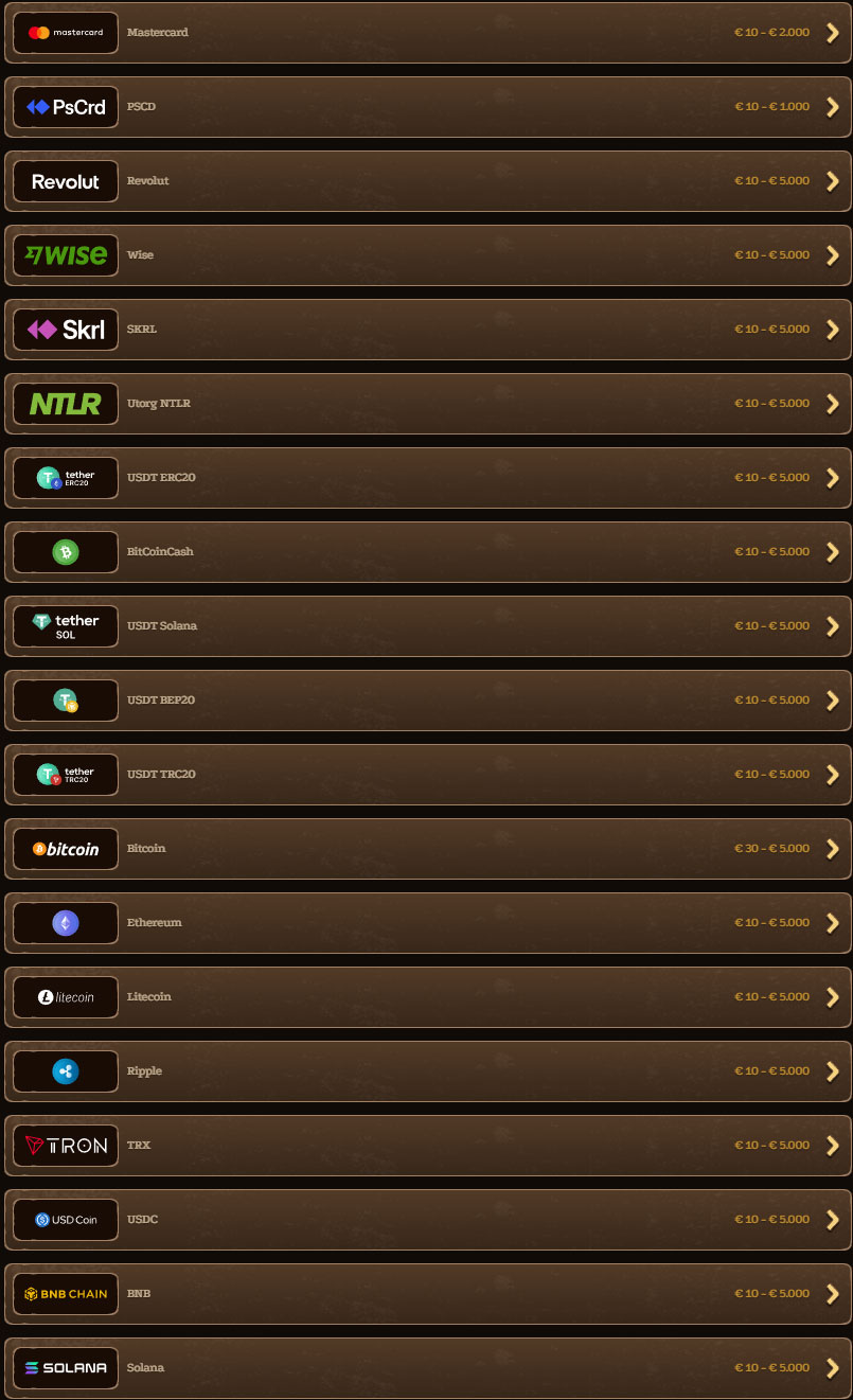 Lizaro Casino Payments