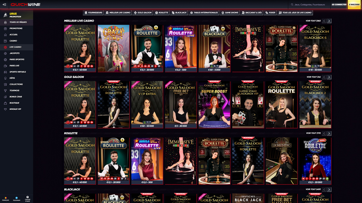 QuickWin Casino Live-Casino