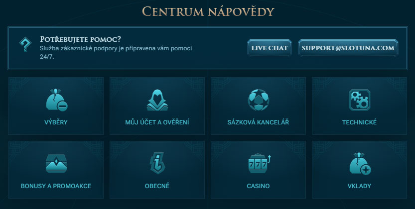 Slotuna Casino klantenservice