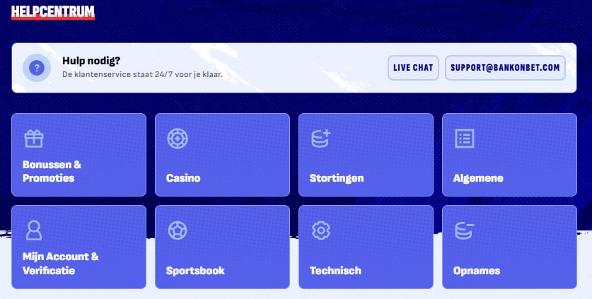 Bankonbet Casino BE Help-Centre