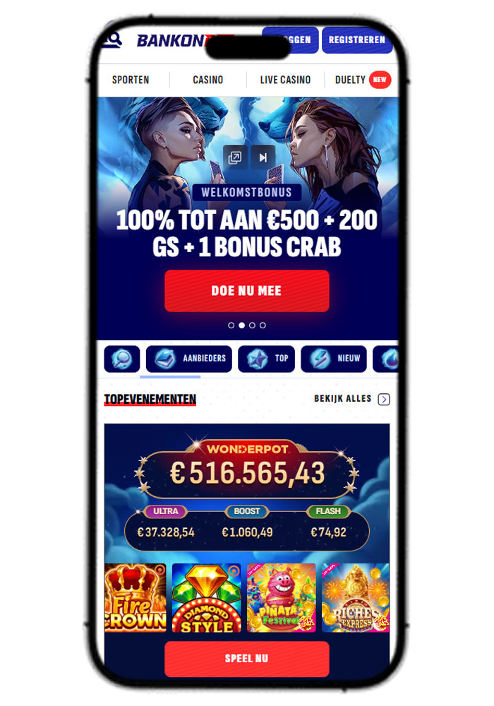 Bankonbet Casino BE Mobile