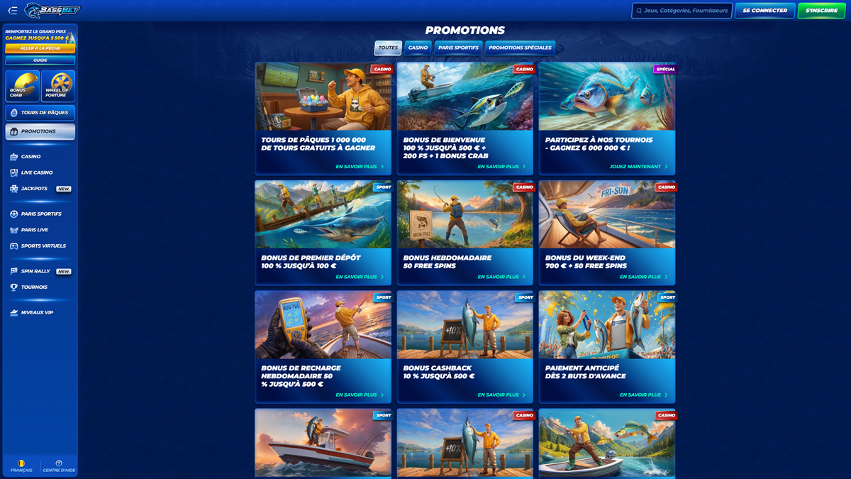 BassBet Casino BE Bonuses