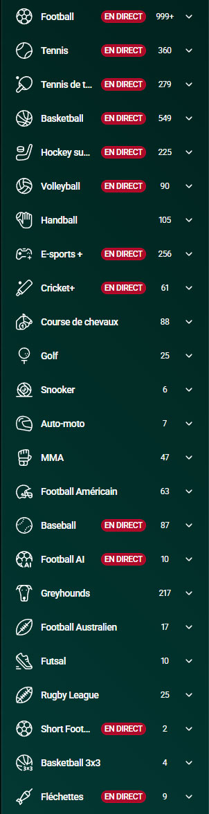 Cashed Casino BE Sports