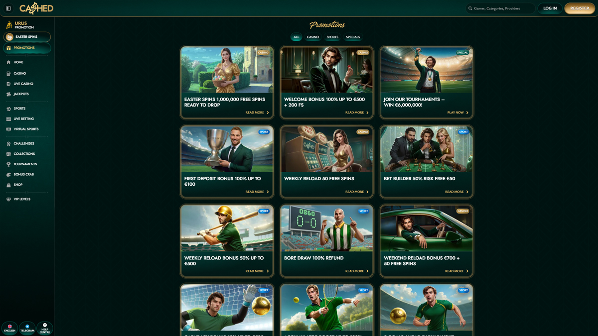 Cashed Casino Bonussen