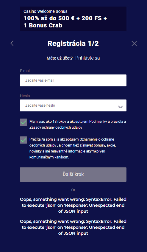 Frumzi Casino Register
