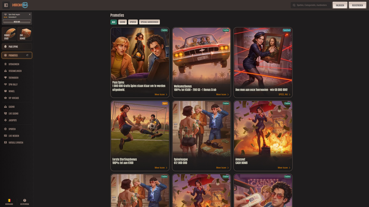 Neon54 Casino Bonuses