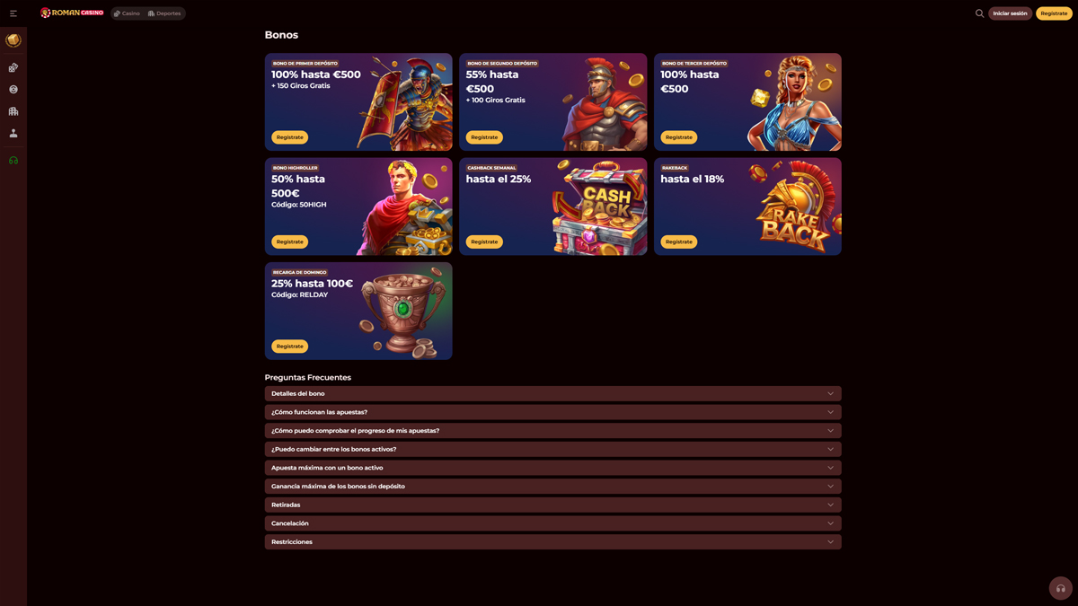 Roman-Casino-ES-Bonuses