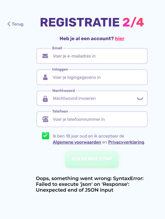 SlotsPalace Casino Register