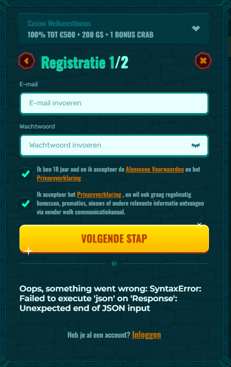 Spinanga Casino Register