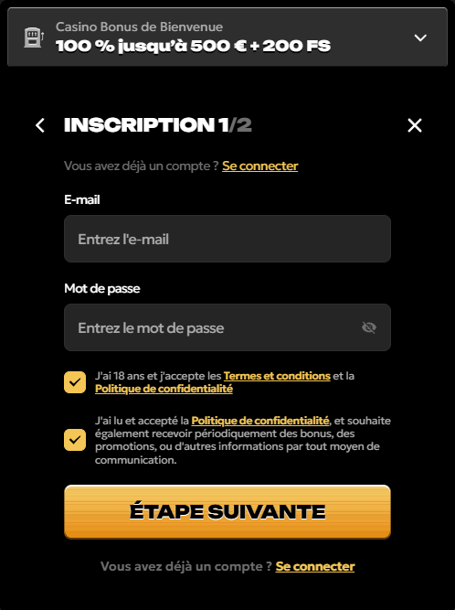 Spinsy Casino Register