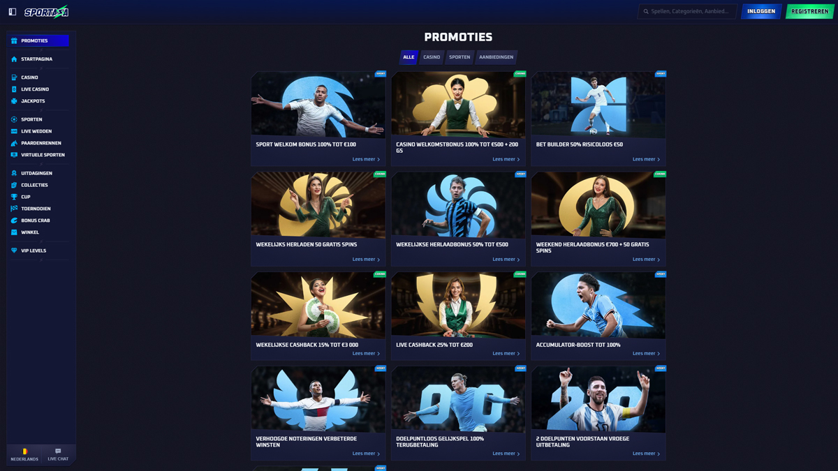 Sportaza Casino Bonuses