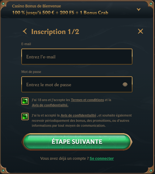 Talismania Casino Register