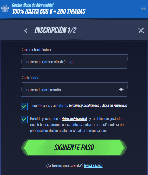 VegasHero-Casino-ES-Register