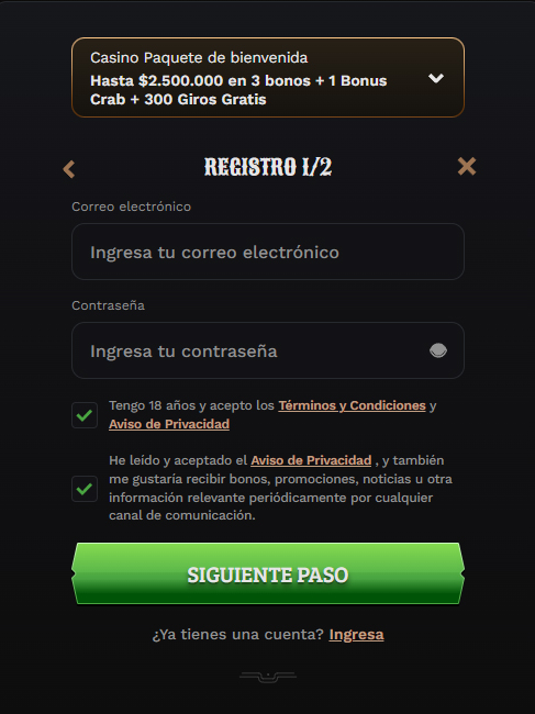 Wildsino-Casino-Chile-Register