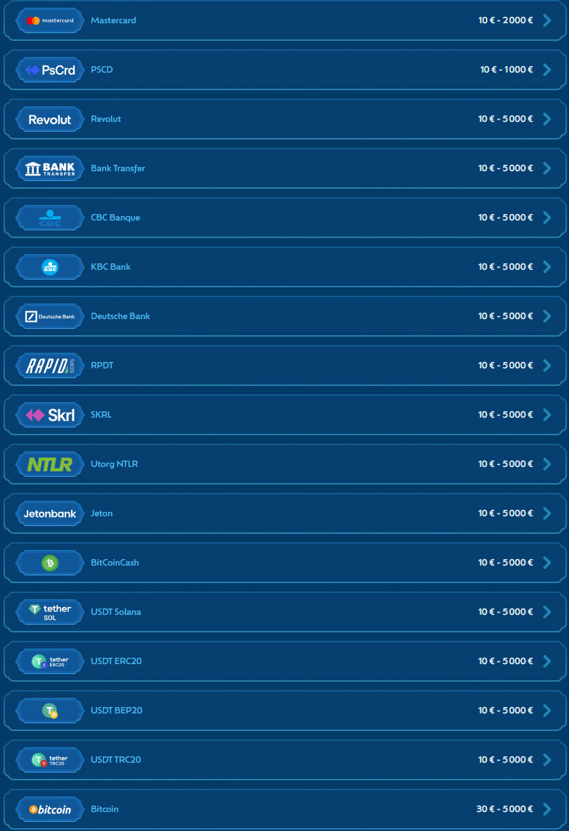 Winbay Casino Payments