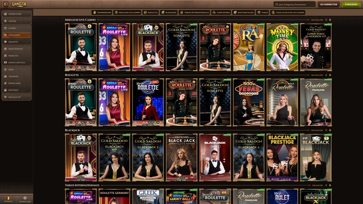 Lanista Casino Live-Casino