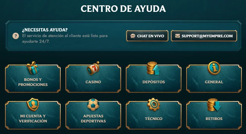 MyEmpire-Casino-Chile-Help-Centre