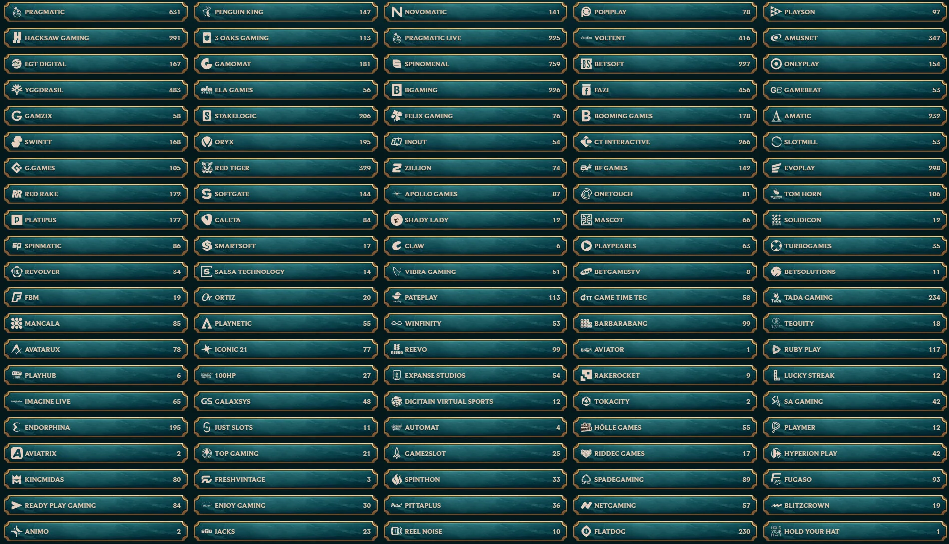 MyEmpire-Casino-Chile-providers