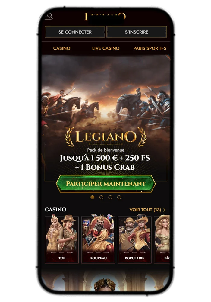 Legiano Casino Mobile
