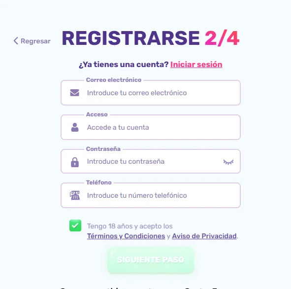 SlotsPalace-Casino-Chile-Register