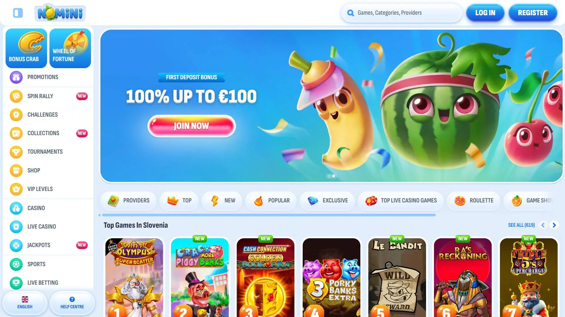 Nomini-Homepage